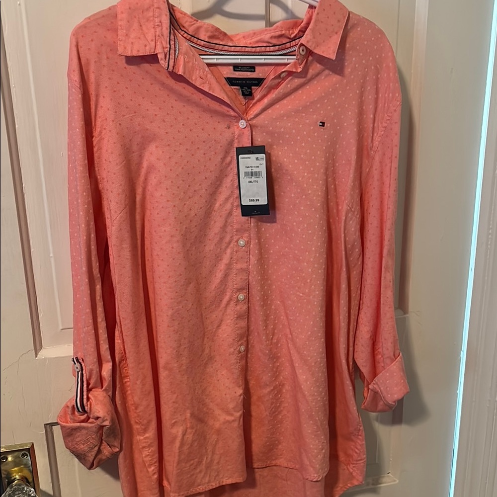 Tommy Hilfiger Coral Button-Down Shirt - Women's